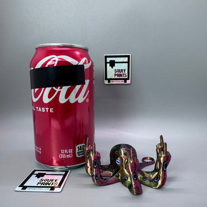 Blue Ringed Fucktopus | Prank Gift | Middle Finger Octopus | Glow in the Dark - Squee Prints