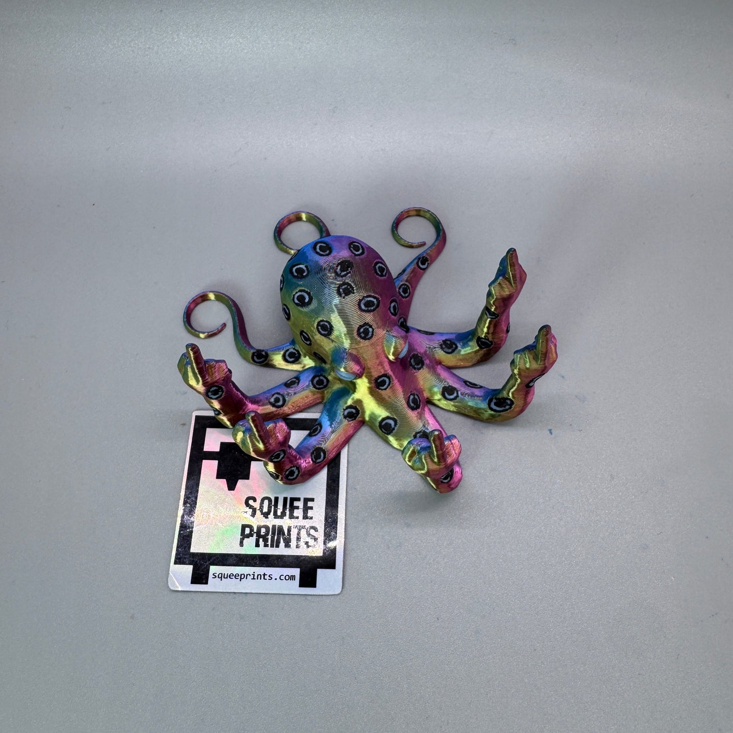 Blue Ringed Fucktopus | Prank Gift | Middle Finger Octopus | Glow in the Dark - Squee Prints