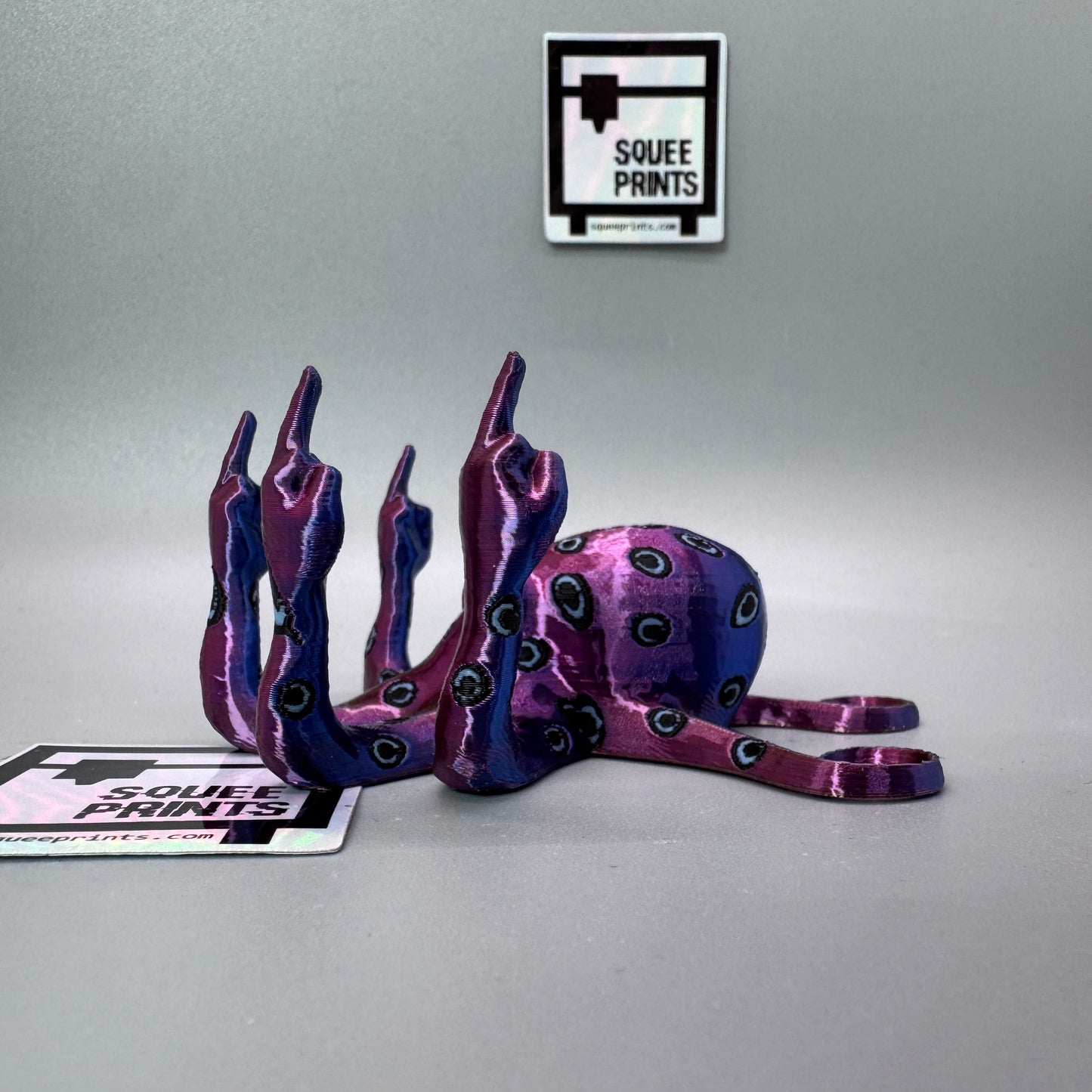 Blue Ringed Fucktopus | Prank Gift | Middle Finger Octopus | Glow in the Dark - Squee Prints