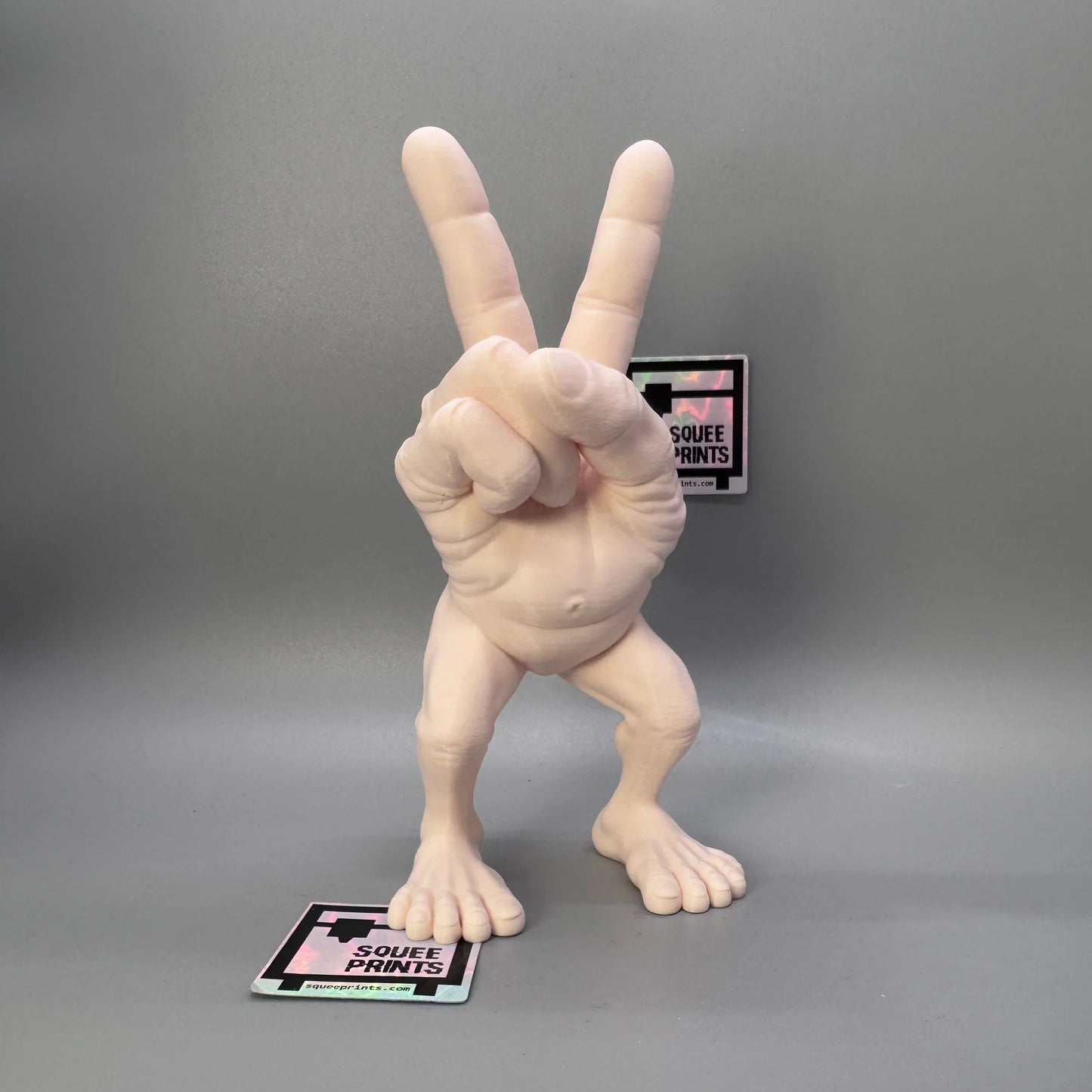 Disturbing Hand Monster | Peace Sign | Body Horror | Fingers with Legs - Squee Prints