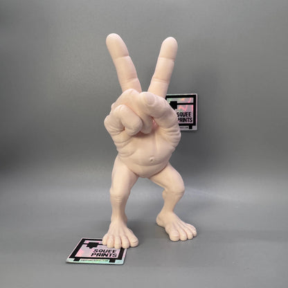 Disturbing Hand Monster | Peace Sign | Body Horror | Fingers with Legs - Squee Prints