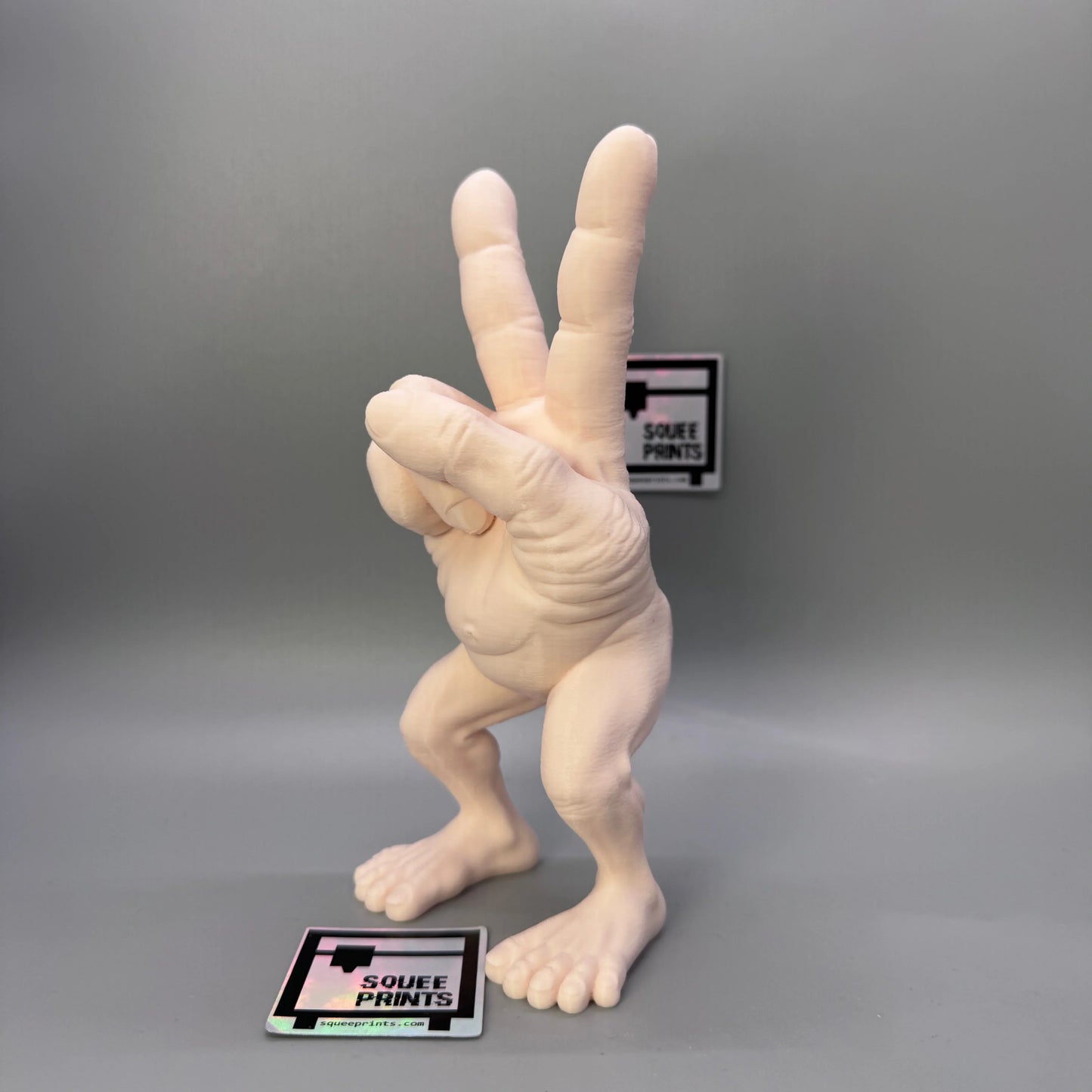 Disturbing Hand Monster | Peace Sign | Body Horror | Fingers with Legs - Squee Prints