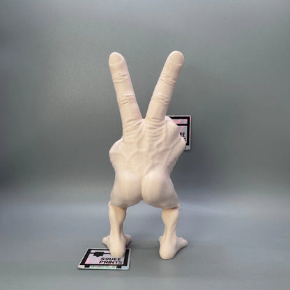 Disturbing Hand Monster | Peace Sign | Body Horror | Fingers with Legs - Squee Prints