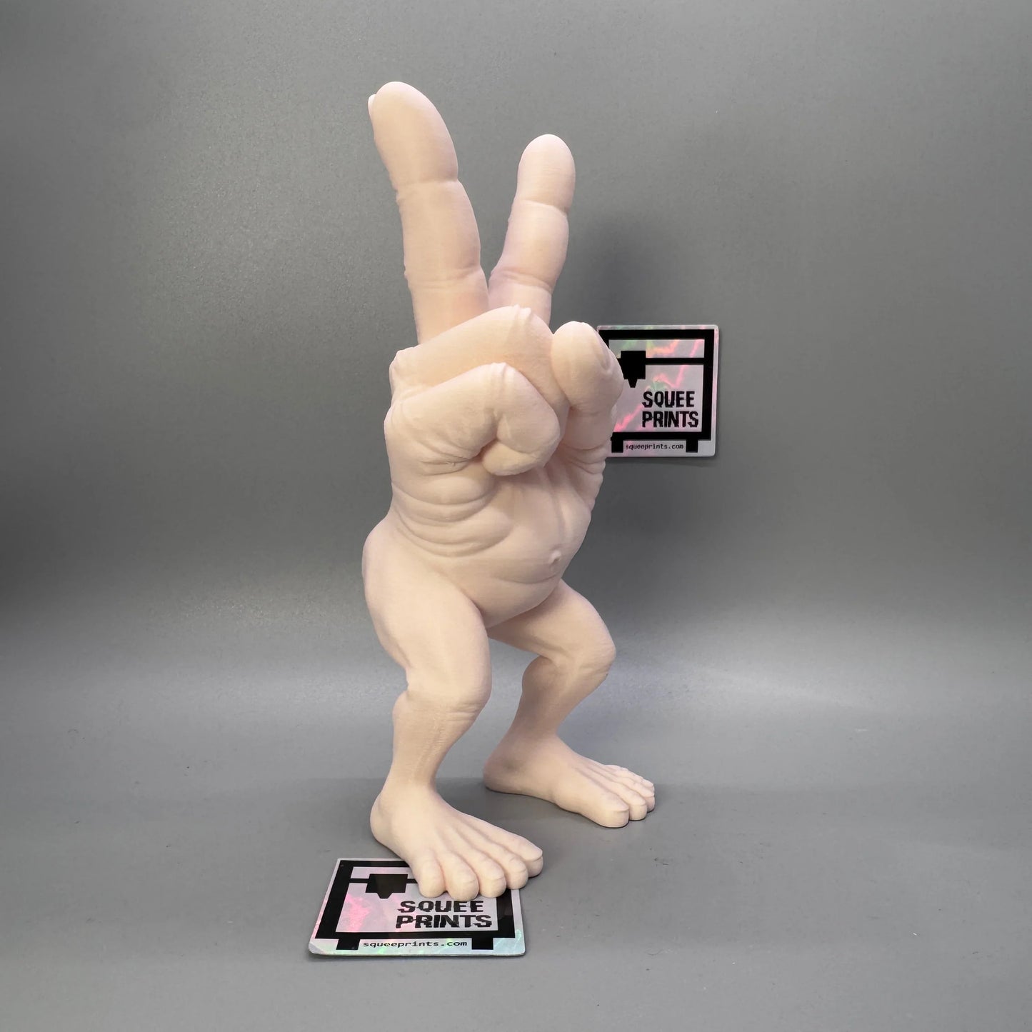 Disturbing Hand Monster | Peace Sign | Body Horror | Fingers with Legs - Squee Prints