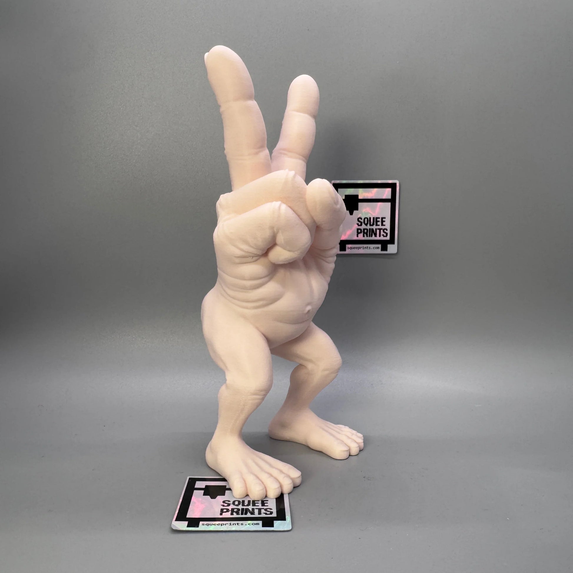Disturbing Hand Monster | Peace Sign | Body Horror | Fingers with Legs - Squee Prints