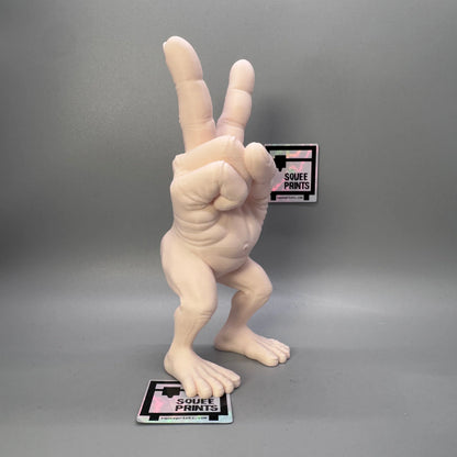Disturbing Hand Monster | Peace Sign | Body Horror | Fingers with Legs - Squee Prints