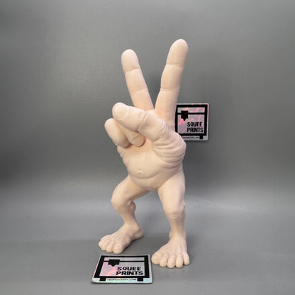 Disturbing Hand Monster | Peace Sign | Body Horror | Fingers with Legs - Squee Prints
