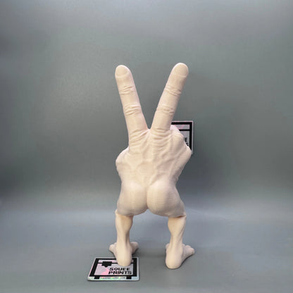 Disturbing Hand Monster | Peace Sign | Body Horror | Fingers with Legs - Squee Prints