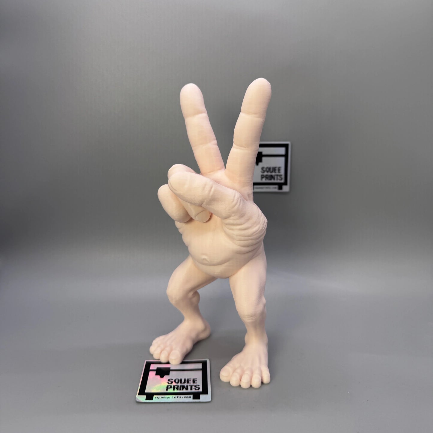 Disturbing Hand Monster | Peace Sign | Body Horror | Fingers with Legs - Squee Prints