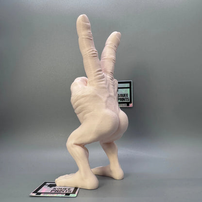 Disturbing Hand Monster | Peace Sign | Body Horror | Fingers with Legs - Squee Prints