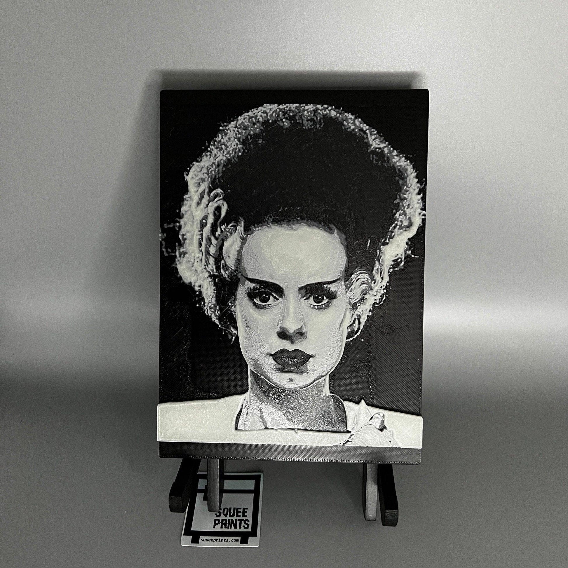 The Bride of Frankenstein | 3D Painting | Glow in the Dark - Squee Prints