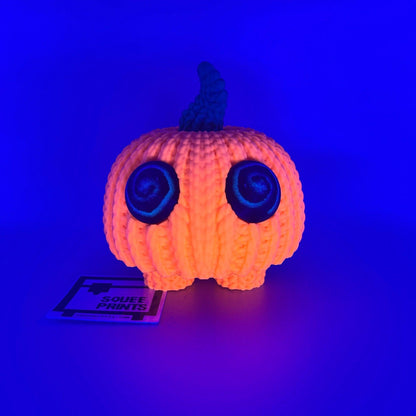 Crocheted Pumpkin | Glow in the Dark | 3D Printed Fidget - Squee Prints