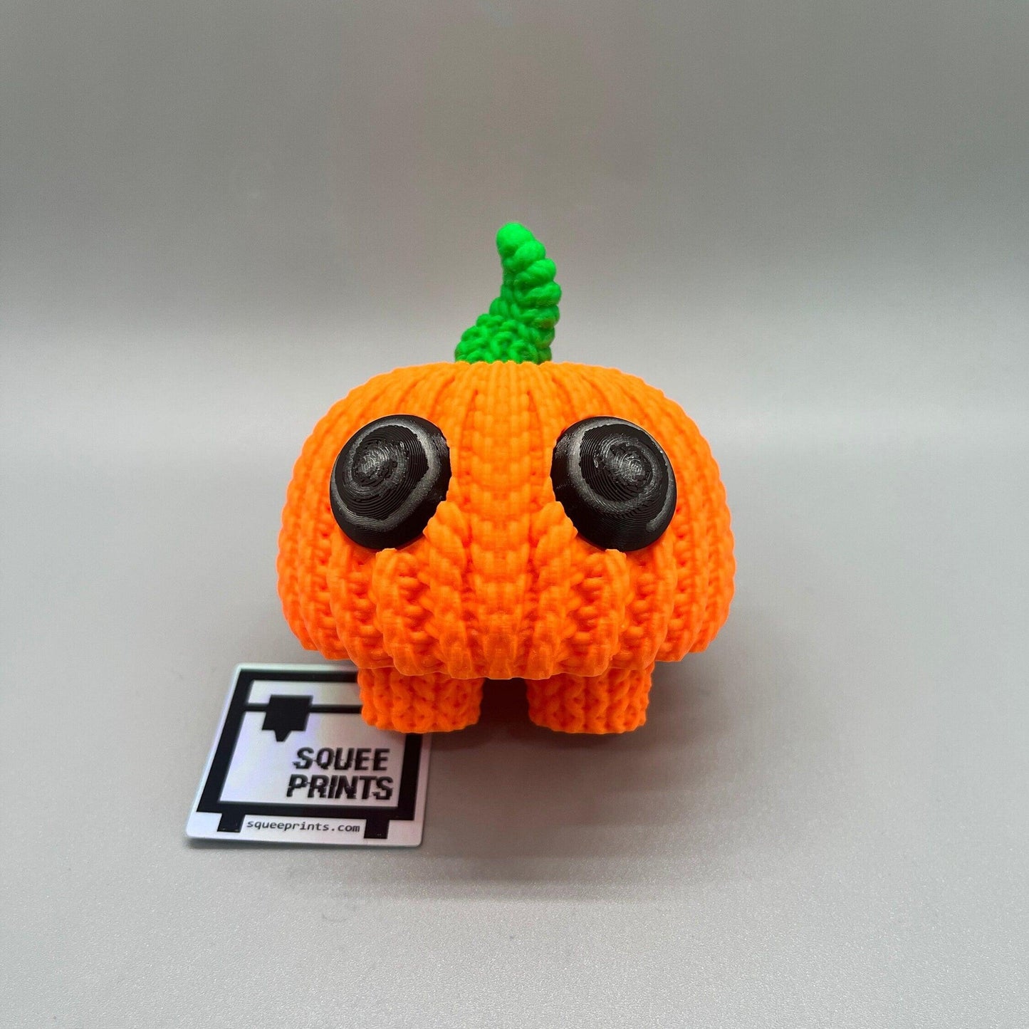 Crocheted Pumpkin | Glow in the Dark | 3D Printed Fidget - Squee Prints