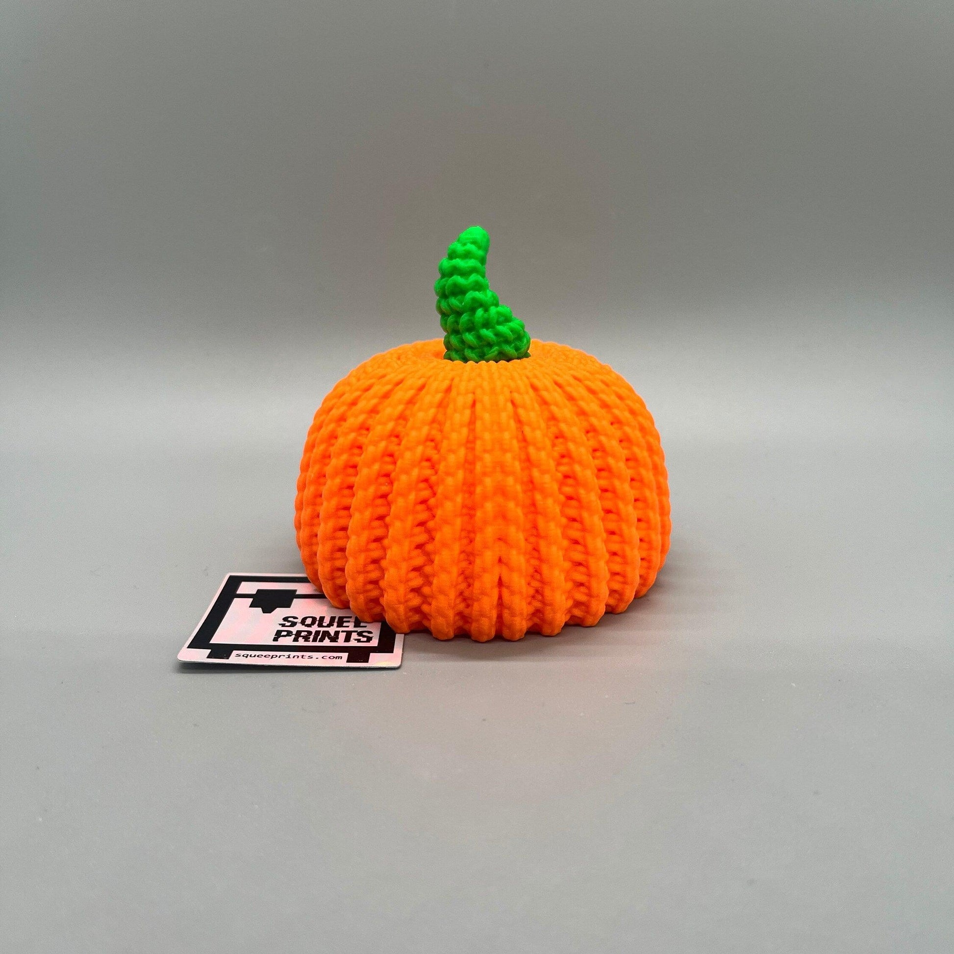 Crocheted Pumpkin | Glow in the Dark | 3D Printed Fidget - Squee Prints