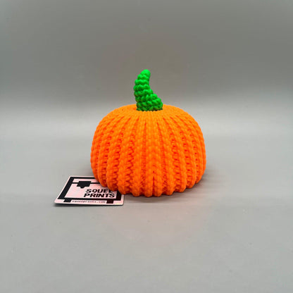 Crocheted Pumpkin | Glow in the Dark | 3D Printed Fidget - Squee Prints