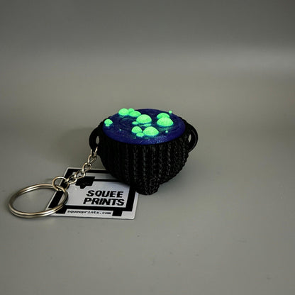 Crocheted Cauldron Keychain | Glow in the Dark - Squee Prints