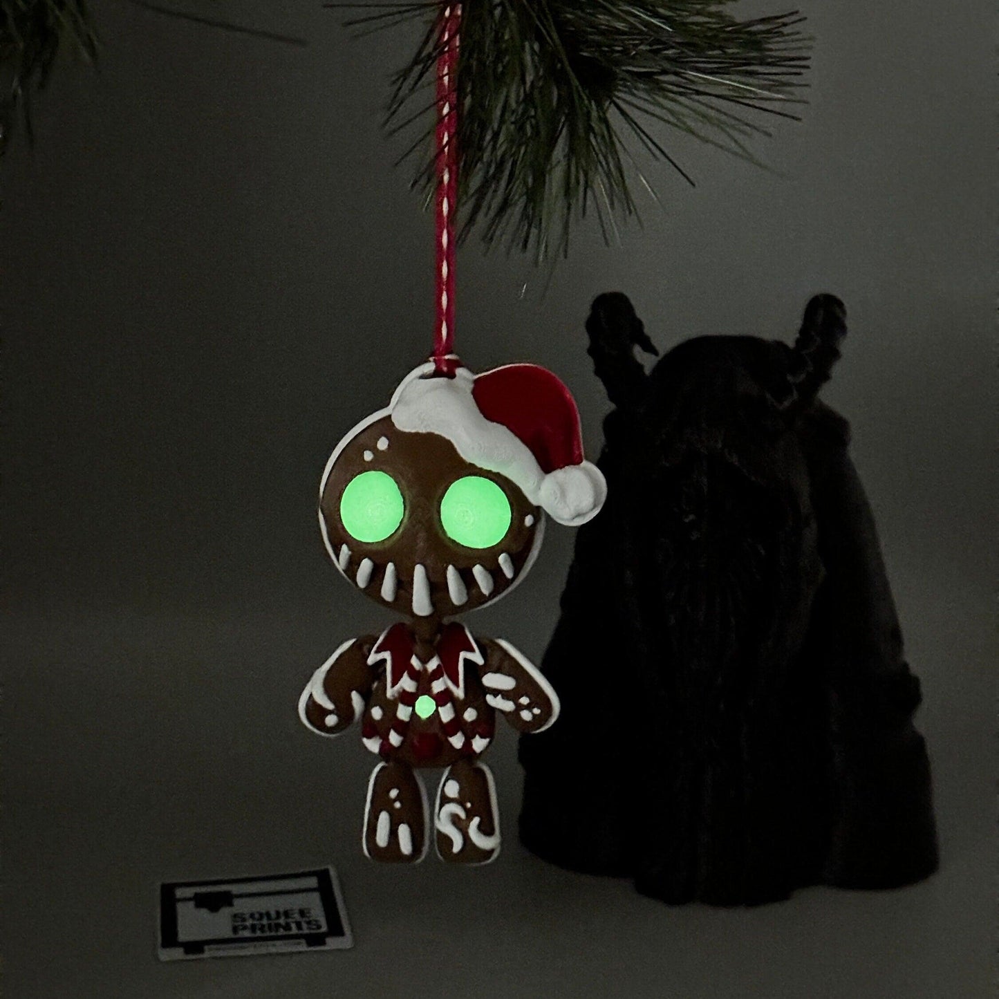 Creepmas Gingerbread Man Ornament | Glow in the Dark - Squee Prints