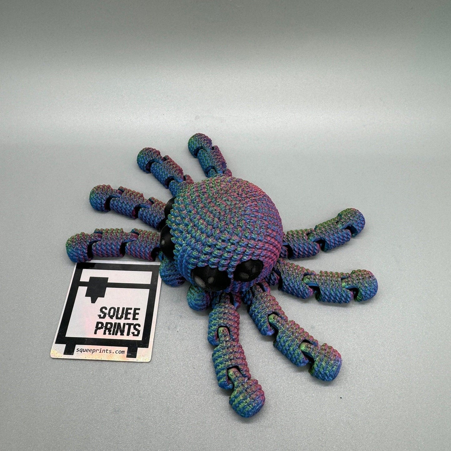 Crocheted Spider | Glow in the Dark | 3D Printed Fidget - Squee Prints