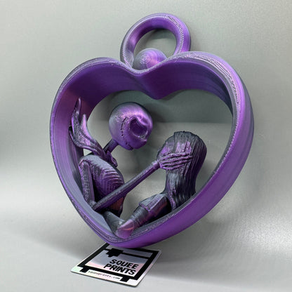 Jack and Sally Valentines Day Heart | The Nightmare Before Christmas - Squee Prints