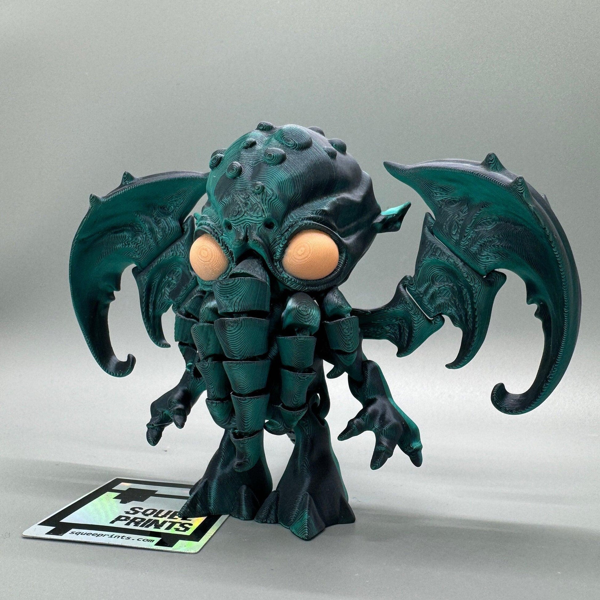 Cthulhu | Articulated | 3D Print | Fidget | Glow in the Dark - Squee Prints