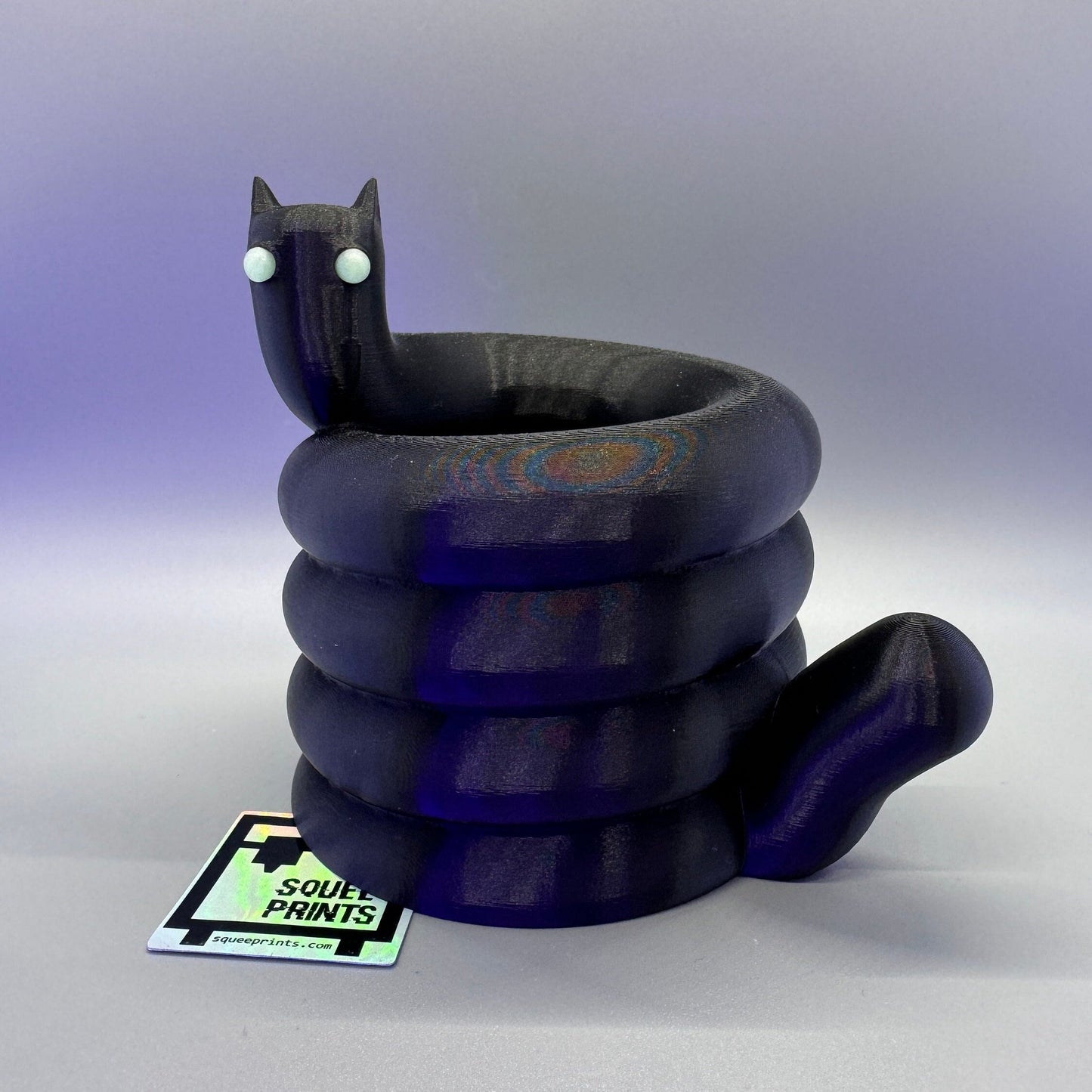 Goth Cat Desk Organizer Set | Glow in the Dark - Squee Prints