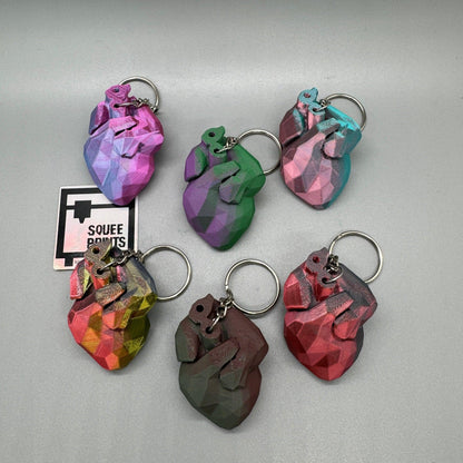 Heart Keychain | Low Poly - Squee Prints