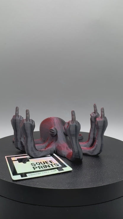 Fucktopus | Prank Gift | Middle Finger Octopus | Desk Companion