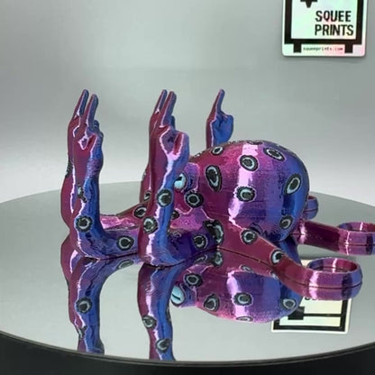 Blue Ringed Fucktopus | Prank Gift | Middle Finger Octopus | Glow in the Dark