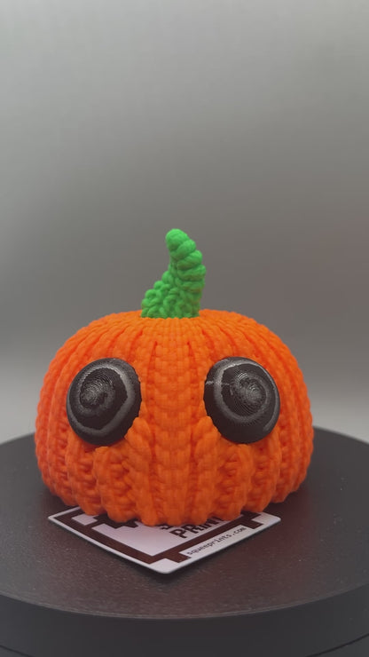 Crocheted Pumpkin | Glow in the Dark | 3D Printed Fidget