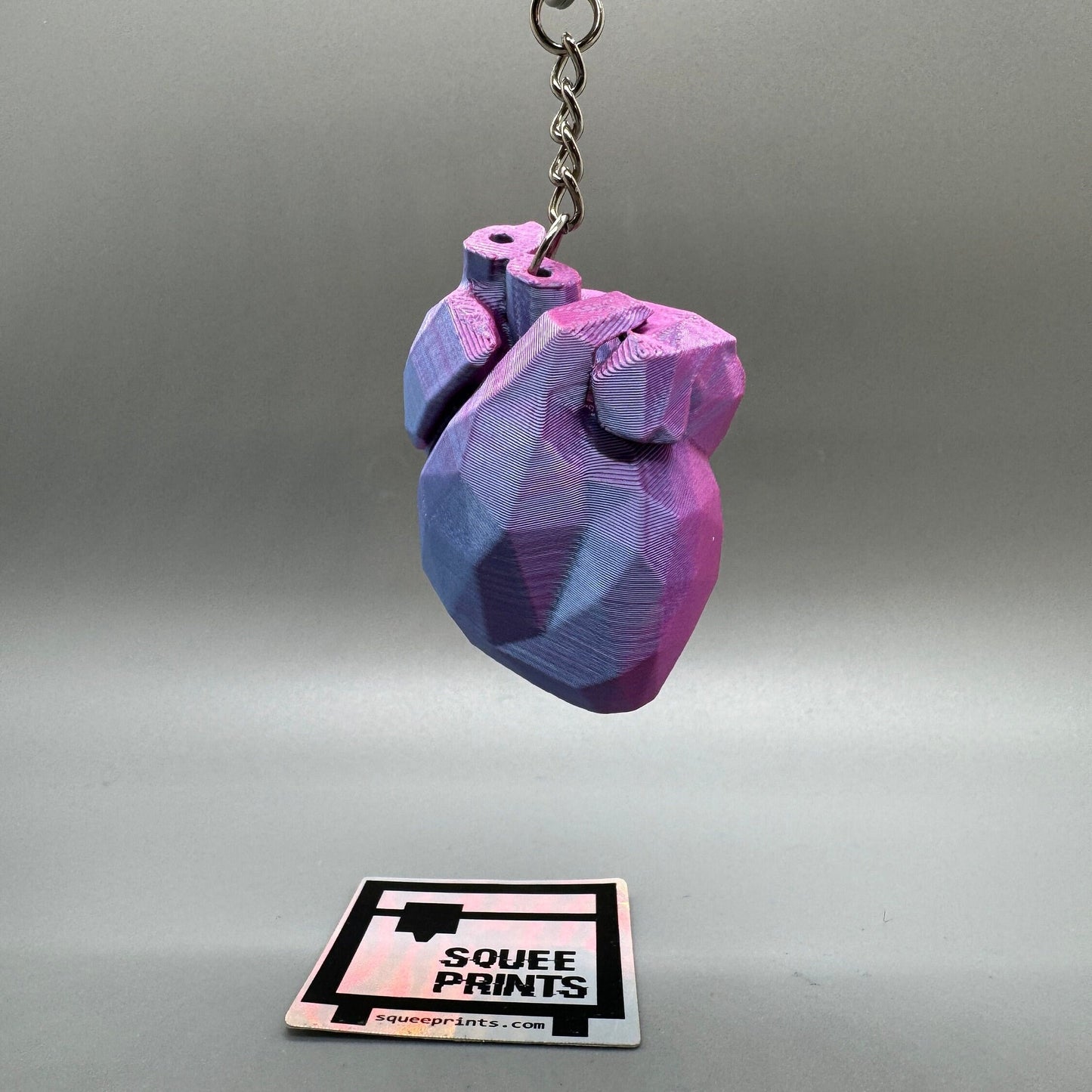 Heart Keychain | Low Poly - Squee Prints