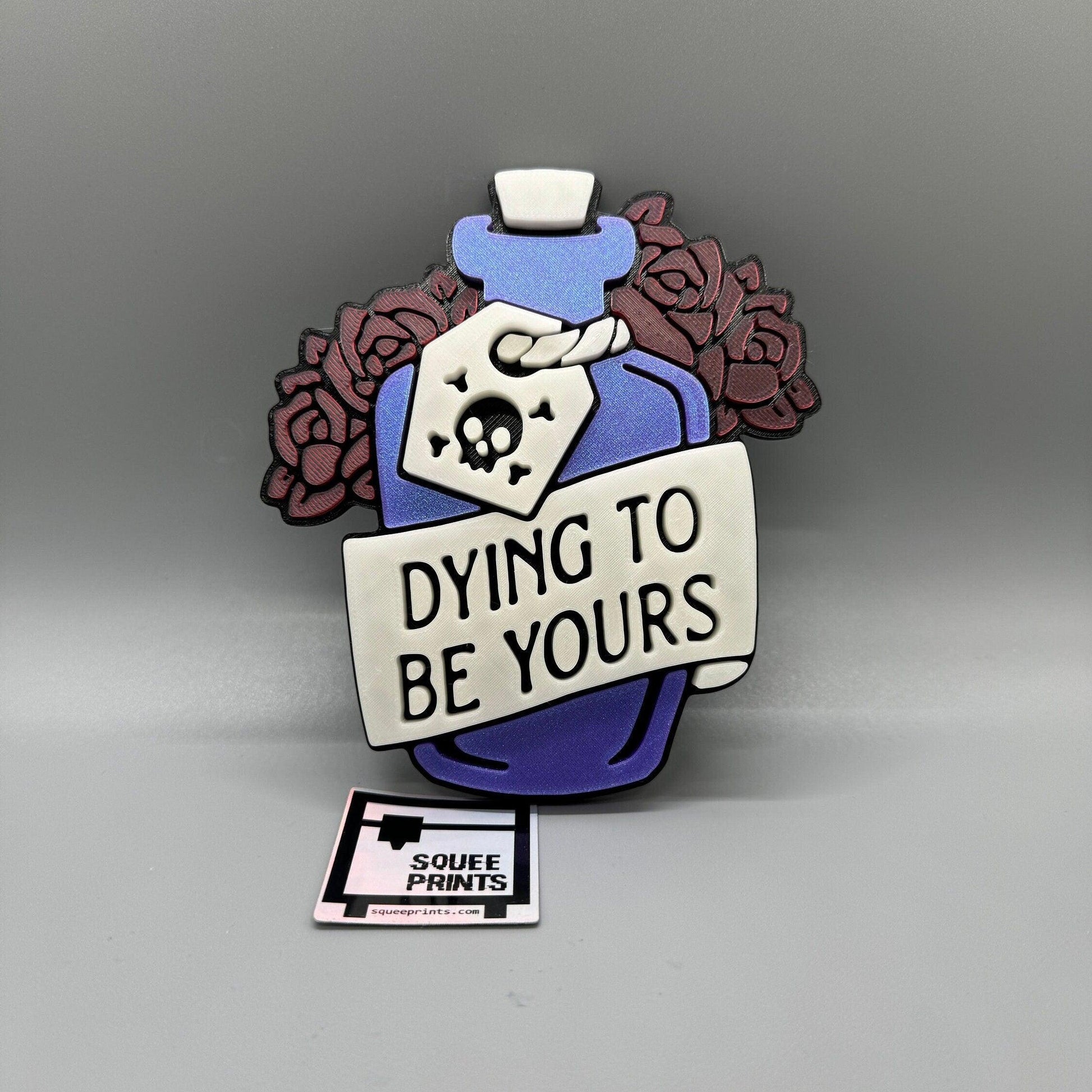 Dying To Be Yours Potion Bottle Wall Hanger | Glow in the Dark - Squee Prints